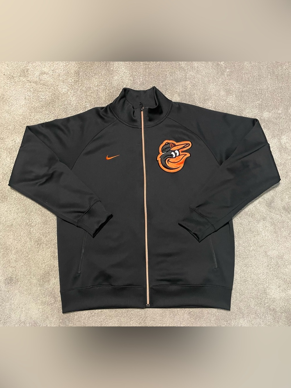 Nike Baltimore Orioles Track Jacket Mens XL Black Full Zip Dri-FIT MLB SP13
